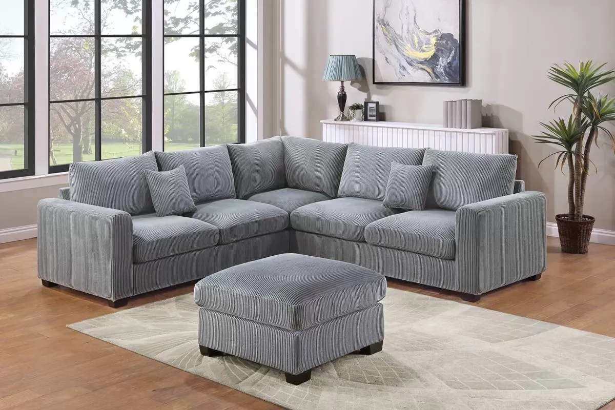 4 PC SECTIONAL SET W/ OTTOMAN
