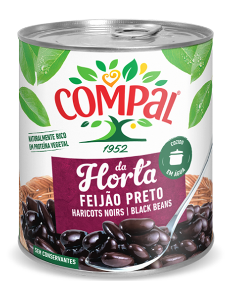 Feijão Preto Compal /Schwartz Bohnen 845gr Feijão Preto Compal /Schwartz Bohnen 845gr