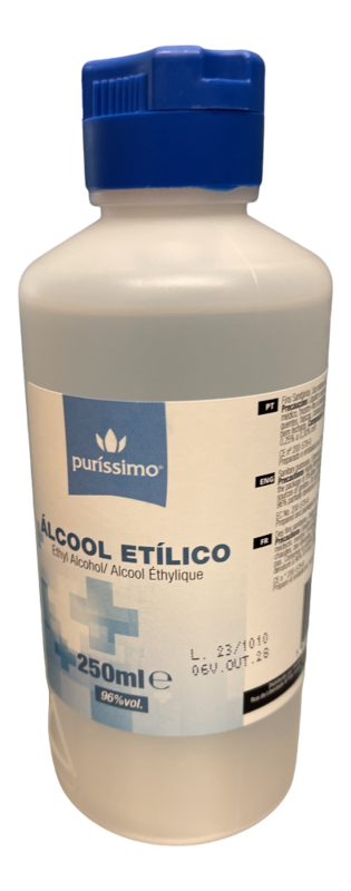 Álcool Etílico 96%vol.  250ml