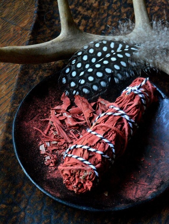 Smudge Dragon&#39;s Blood and White Sage 12 Cm 1Pc