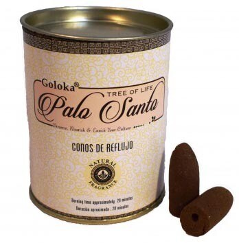 Palo Santo - 24 Back flow incense cones - Goloka