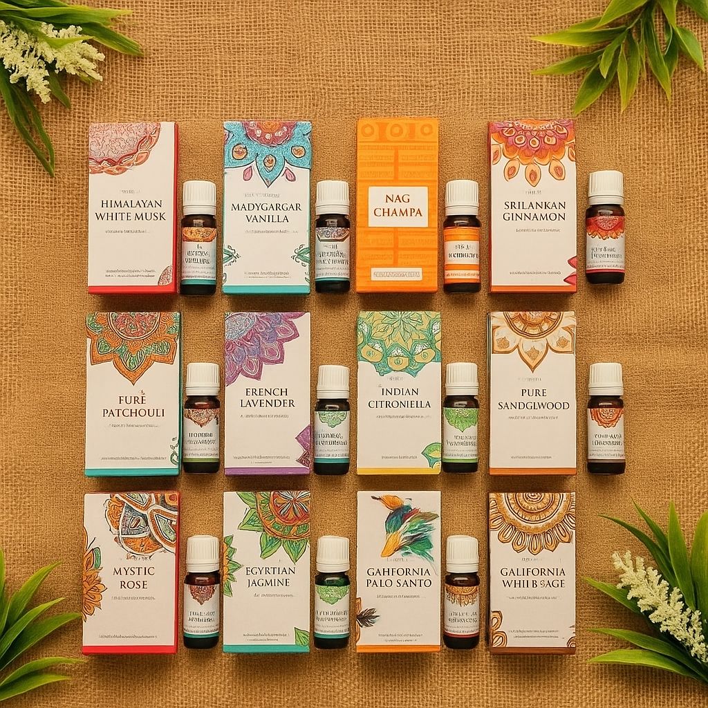 Olio Aromatico – Profumatore per Ambiente (Goloka, Tulasi, Hem) – 10 ml