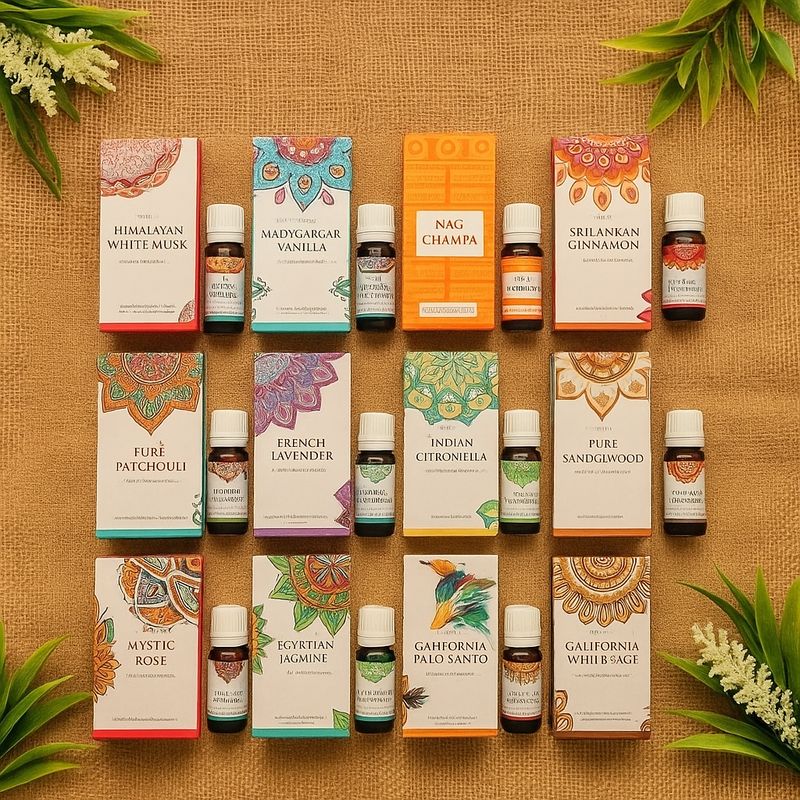 Olio Aromatico – Profumatore per Ambiente (Goloka, Tulasi, Hem) – 10 ml