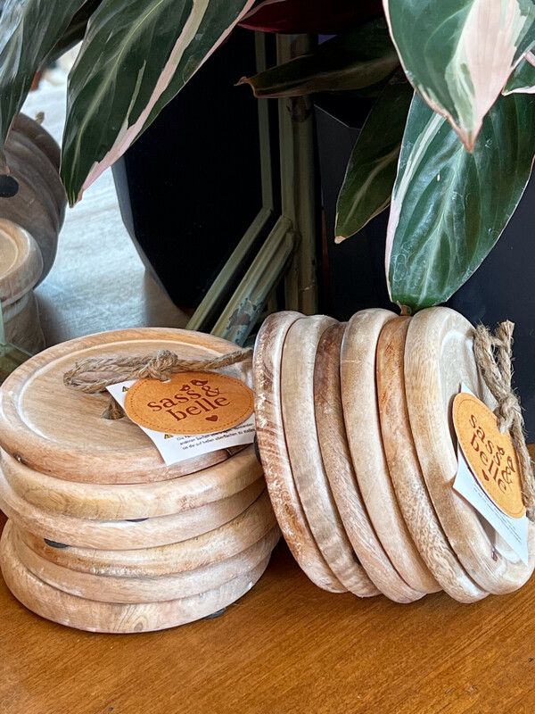 Wooden Button Coasters