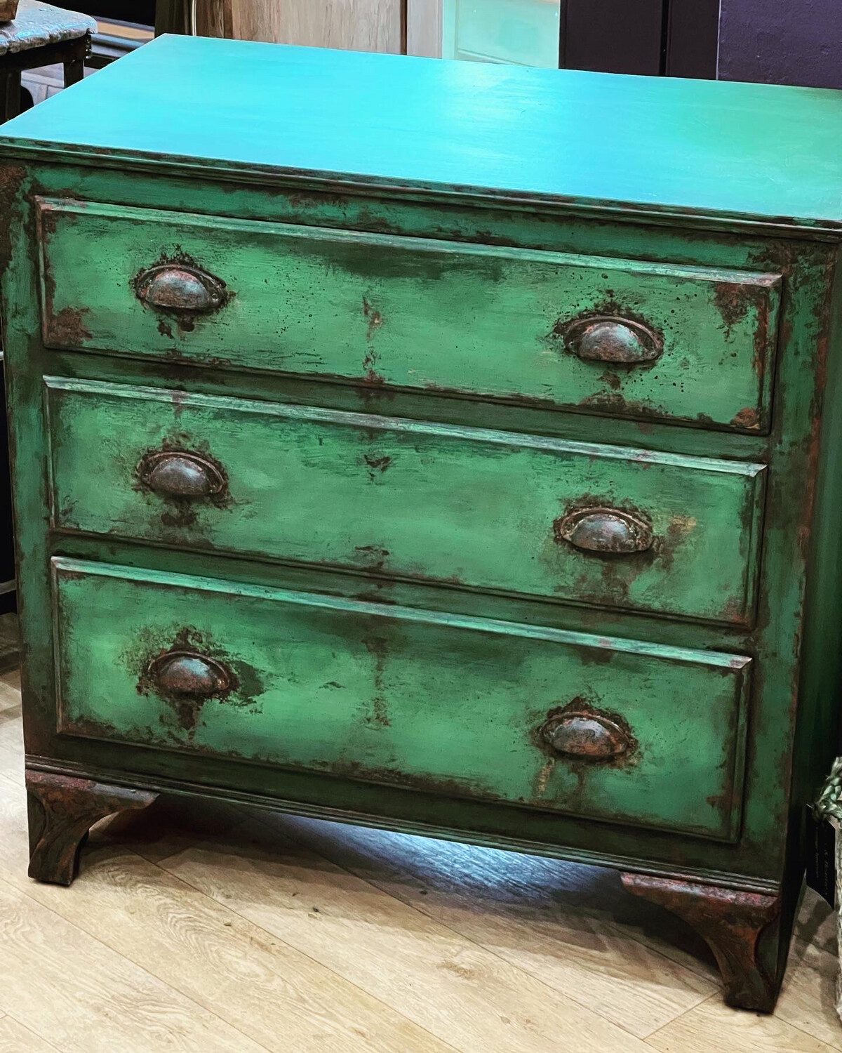 Hand Painted Vintage Chest Of Drawers