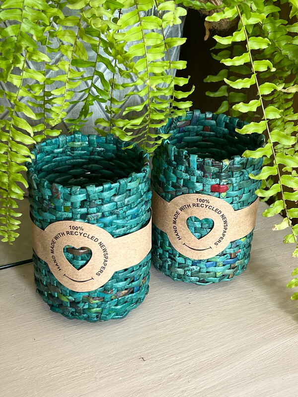 Recycled Newspaper Pencil Holder