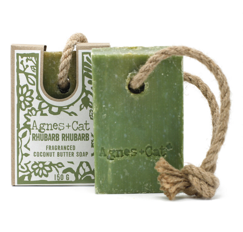Agnes &amp; Cat Soap On A Rope - Rhubarb Rhubarb