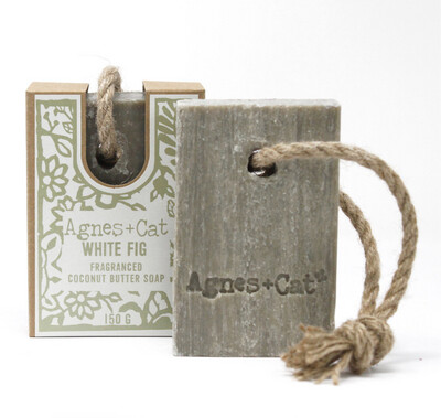 Agnes & Cat Soap On A Rope - White Fig