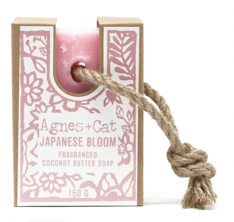 Agnes &amp; Cat Soap On A Rope - Japanese Bloom