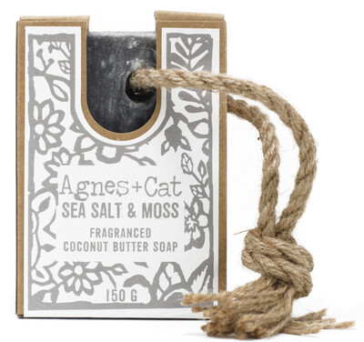 Agnes & Cat Soap On A Rope - Sea Salt & Moss