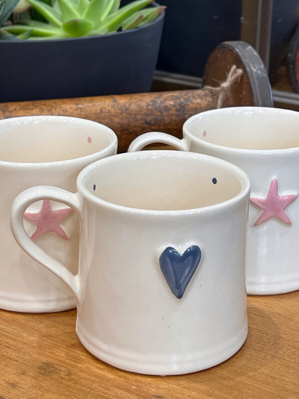 Shaker Mug - Grey Heart 250ml