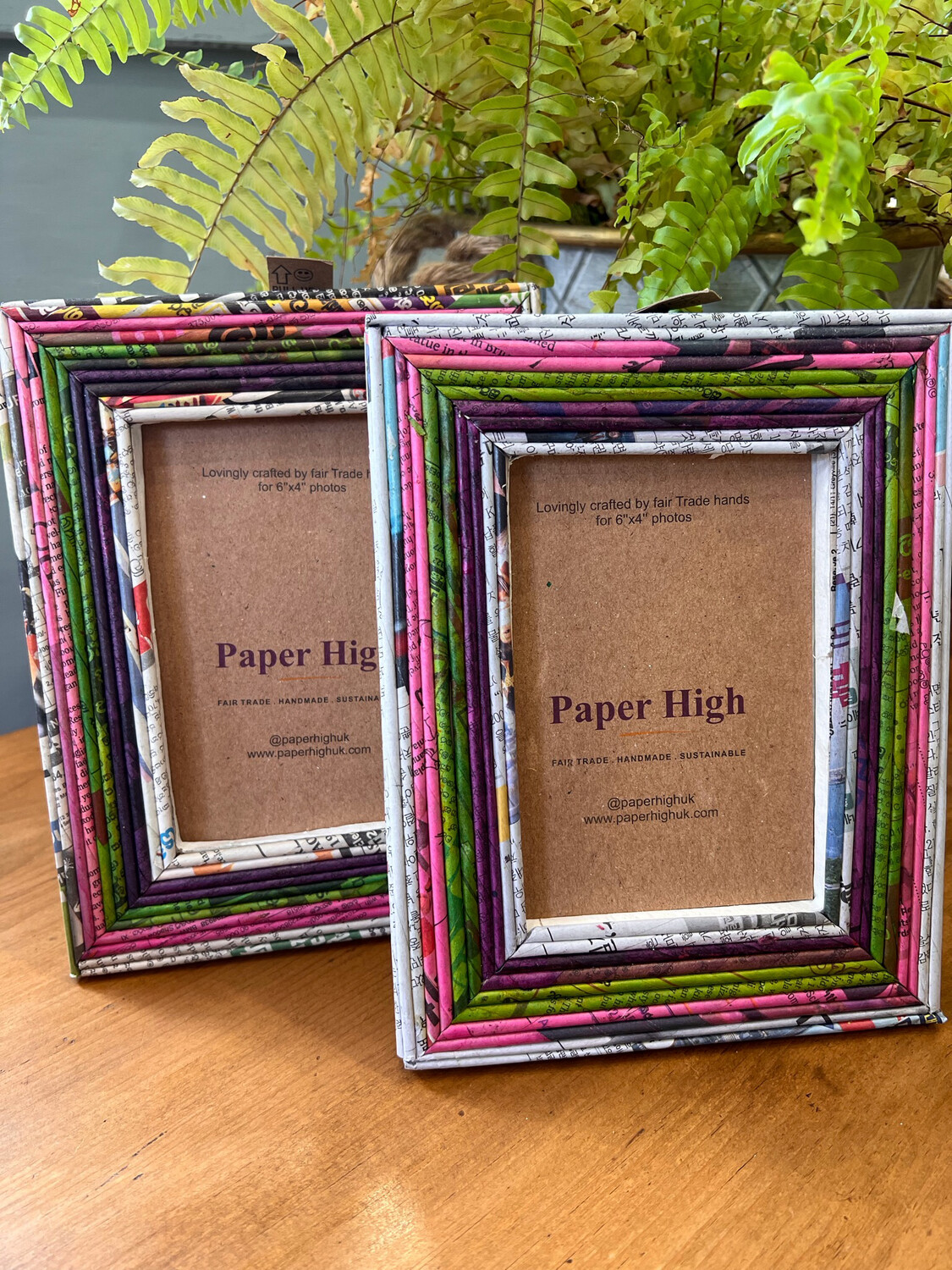 Recycled Newspaper Photo Frame - 4x6