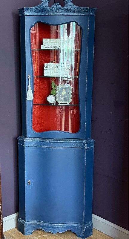 Vintage Corner Display Cabinet