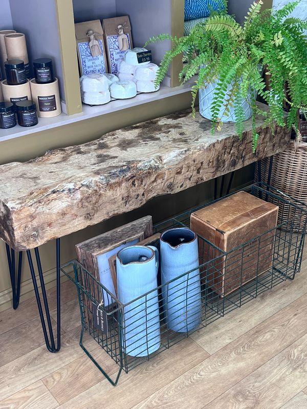 Reclaimed Oak Beam Bench / Console