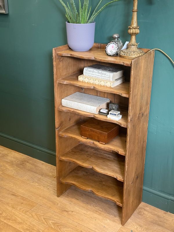 Vintage Pine Bookshelf / Display Shelf