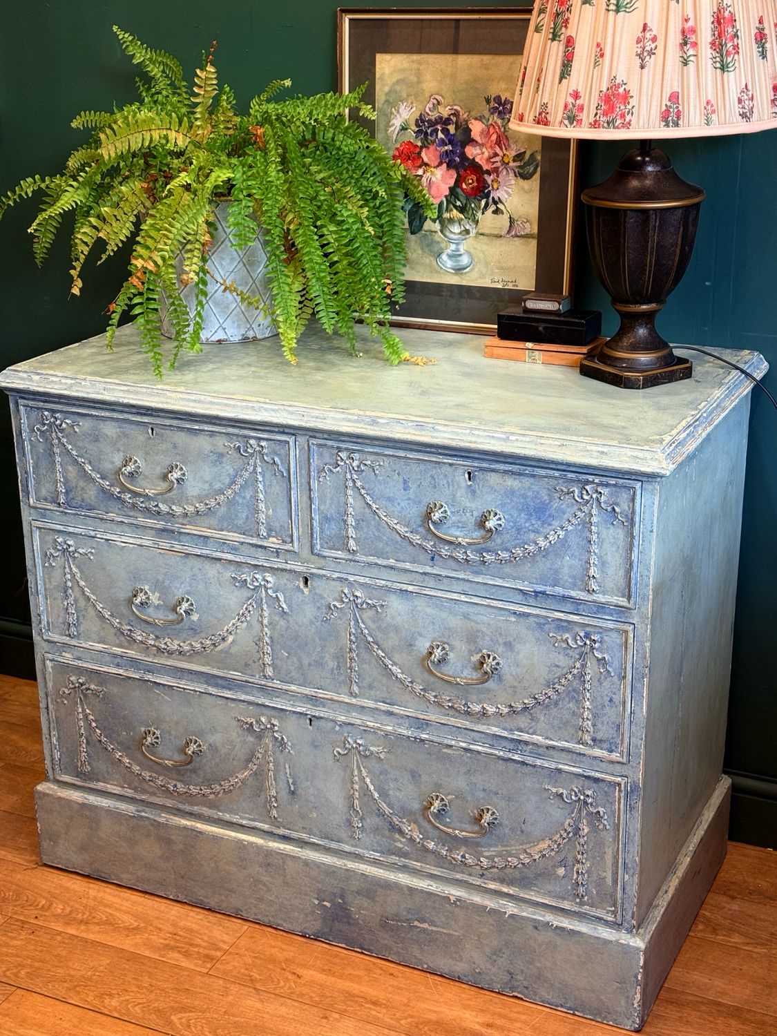 Antique Chest Of Drawers - Hand Painted