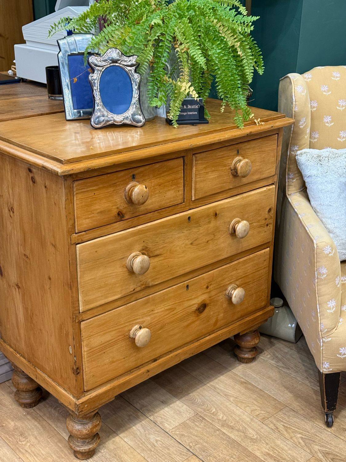 Victorian Pine Chest Of Drawers