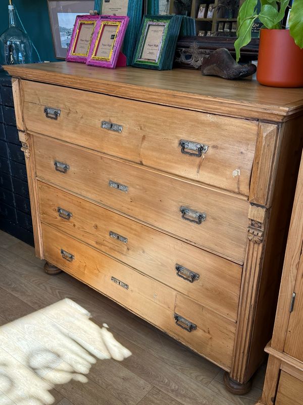Vintage Pine Chest Of Drawers - Extra Large