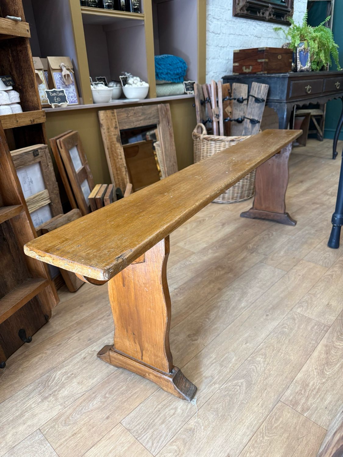 Antique Pine Bench / Dining Sear