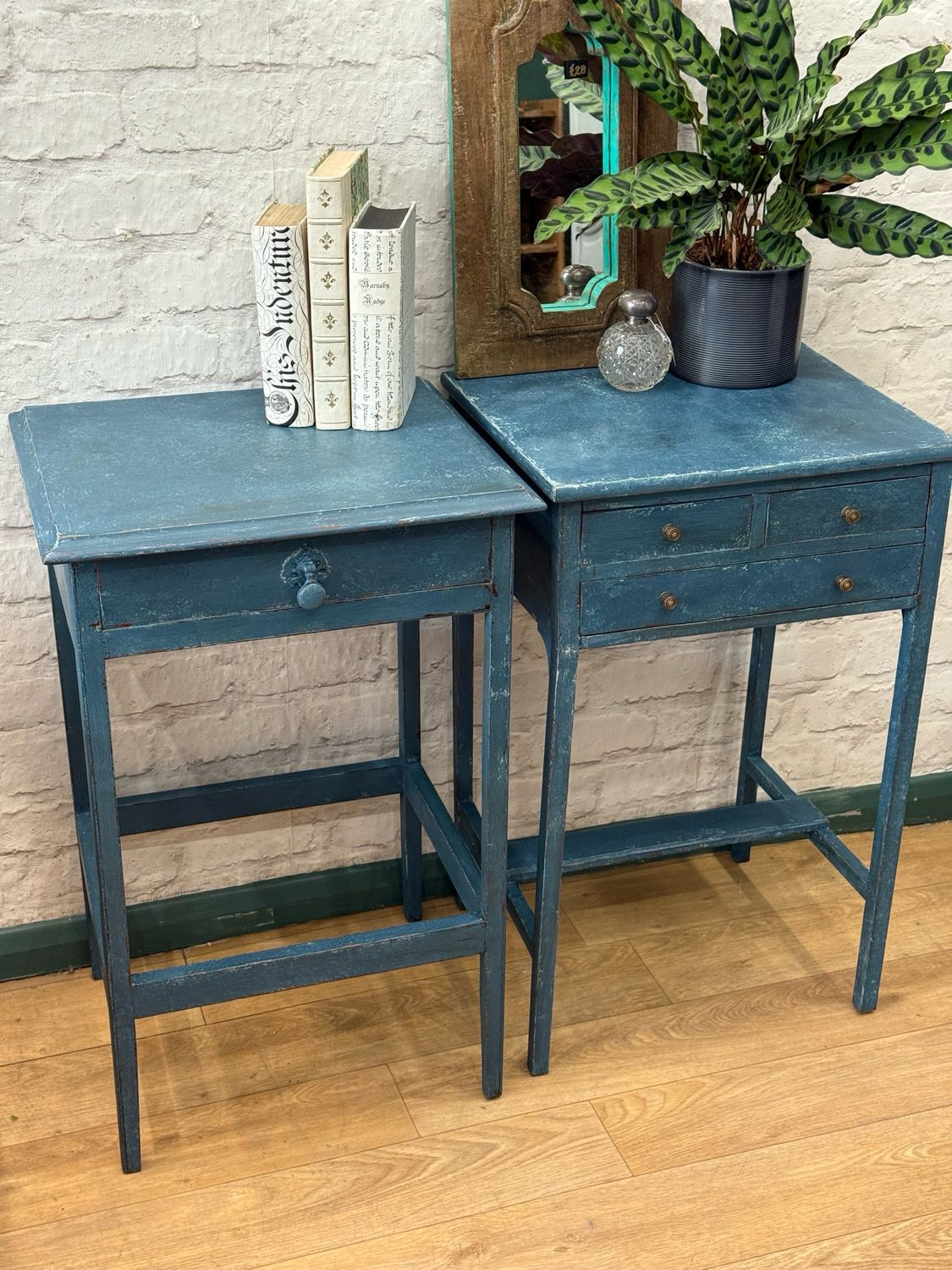 Vintage Bedside Tables - Mismatched Pair