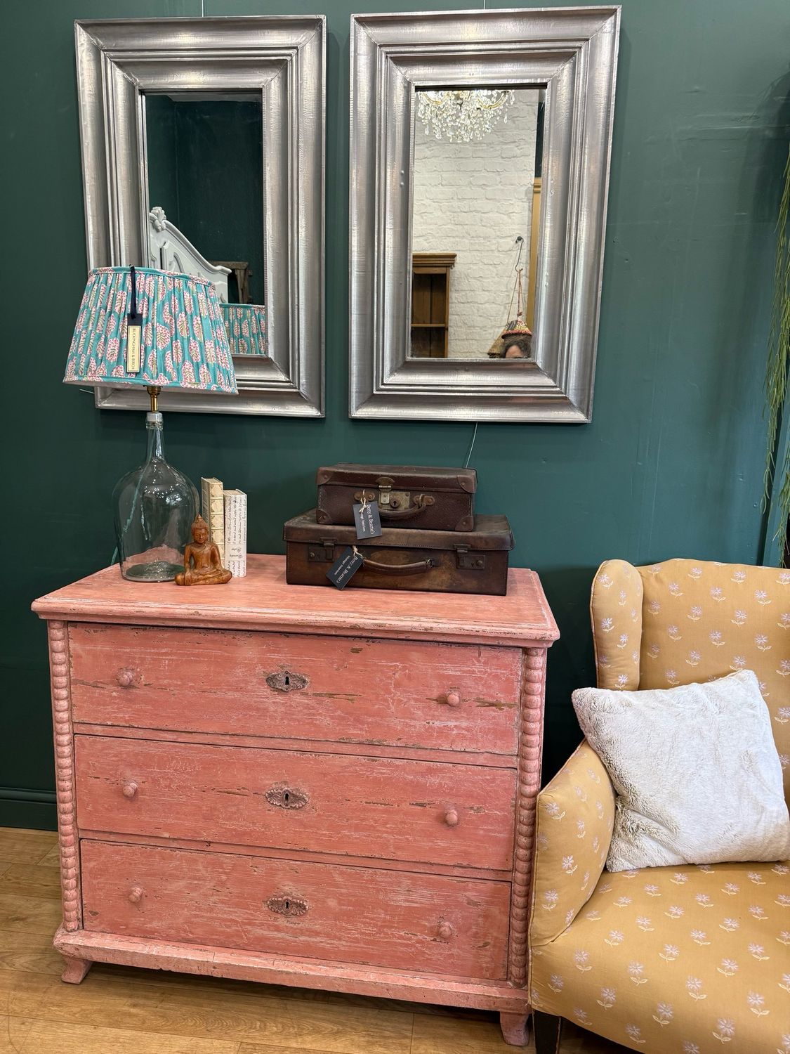 Vintage Pine Chest Of Drawers - Hand Painted