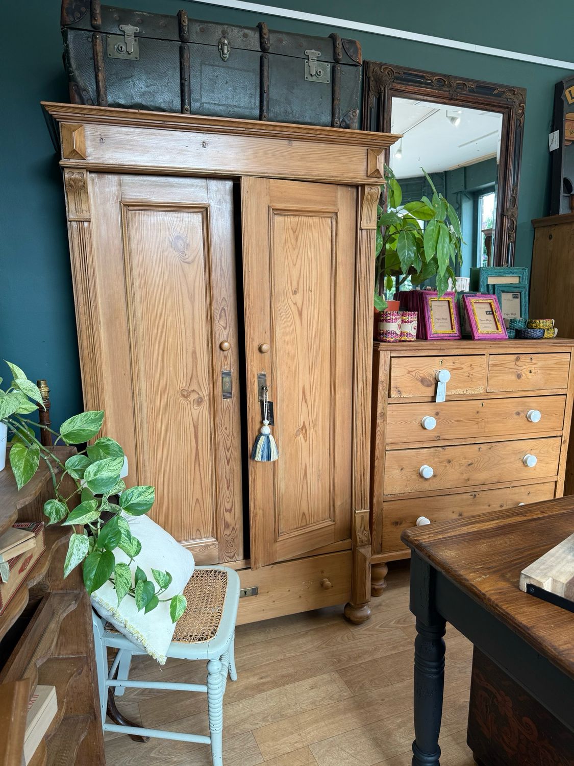 Vintage Pine Knockdown Wardrobe / Armoire