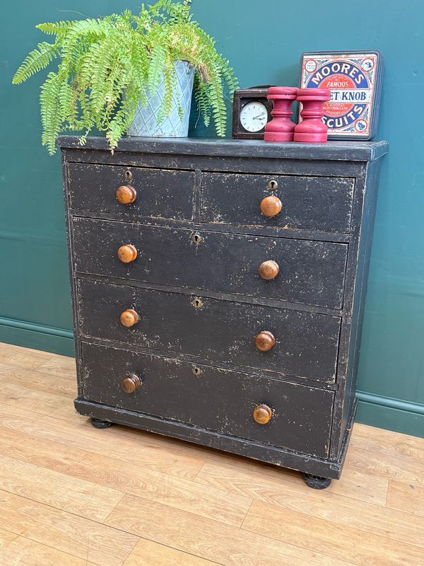 Antique Hand Painted Chest Of Drawers