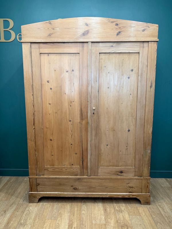 Antique Pine Knockdown Wardrobe / Armoire