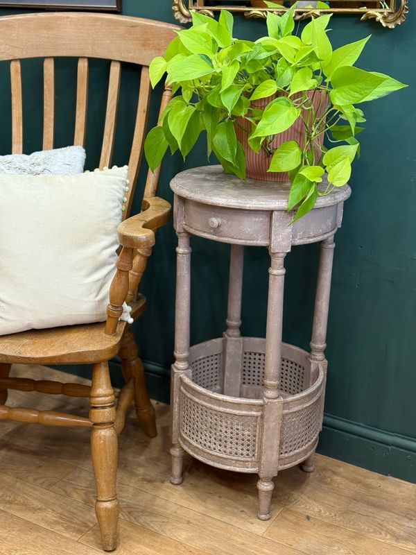Hand Painted Side Table / Plant Stand