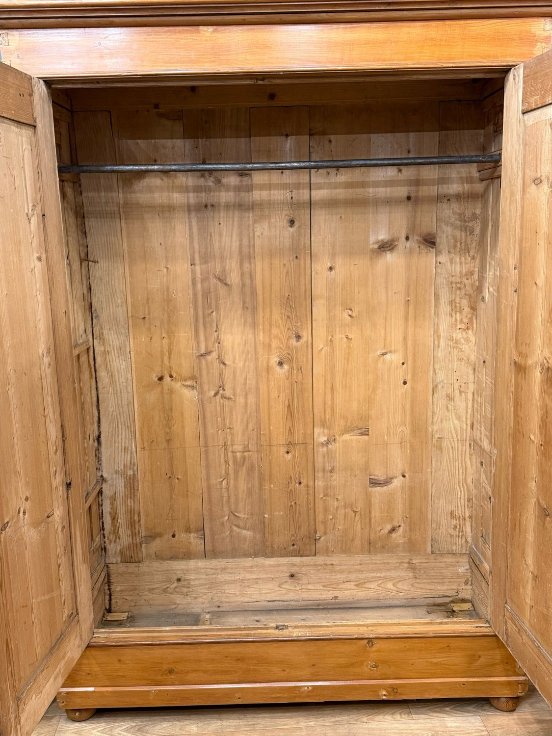 Antique Pine Knockdown Armoire / Wardrobe Antique Pine Knockdown Armoire / Wardrobe