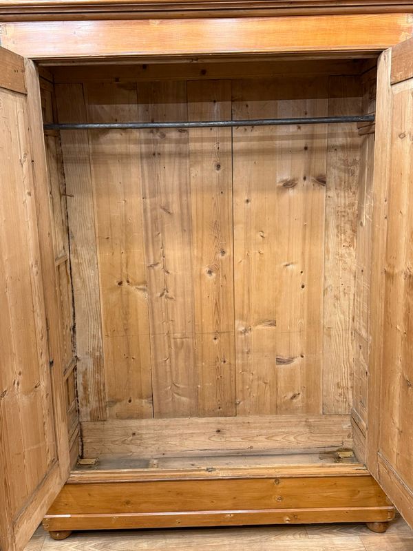 Antique Pine Knockdown Armoire / Wardrobe