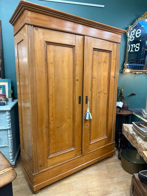 Antique Pine Knockdown Armoire / Wardrobe