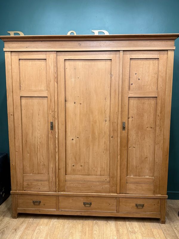 Vintage Pine Knockdown Wardrobe / Armoire