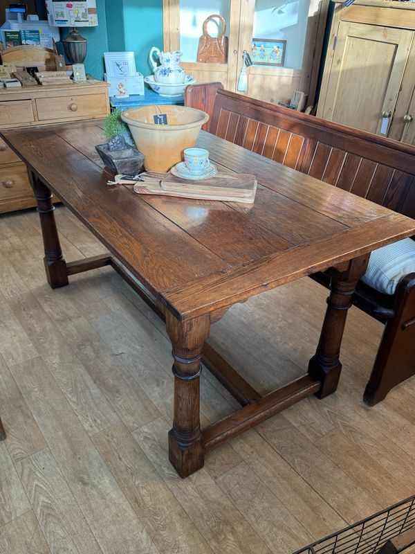 Antique Oak Refectory Table / Dining / Kitchen Table