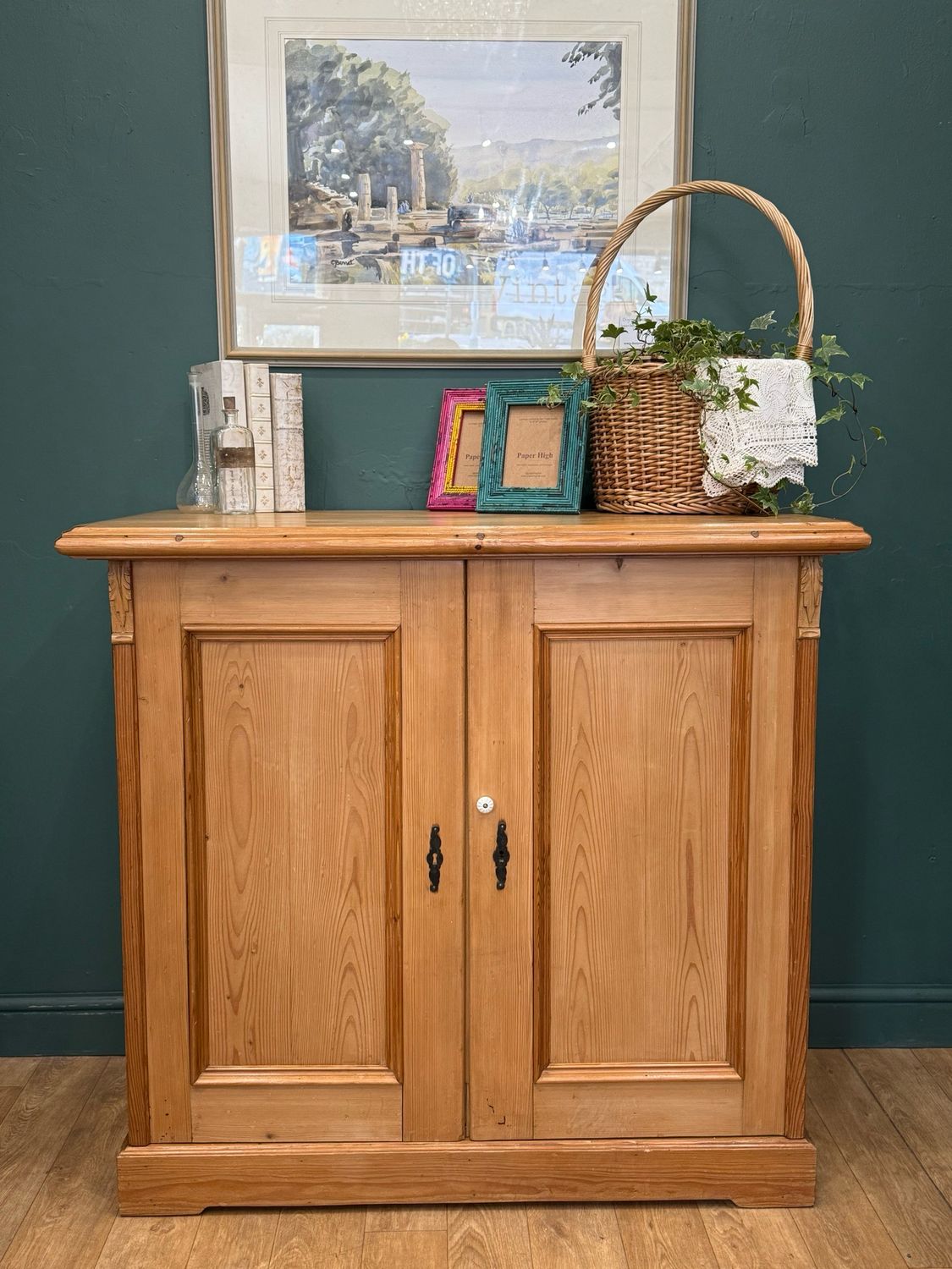Antique Pine Sideboard / Dresser Base