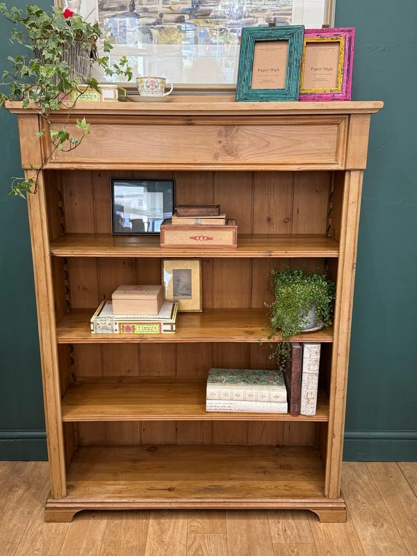 Vintage Continental Pine Bookcase