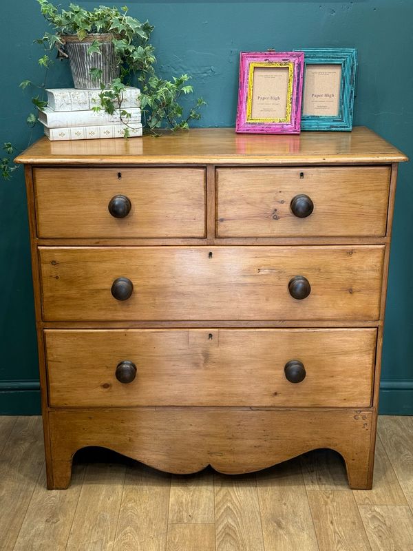 Antique Pine Chest Of Drawers