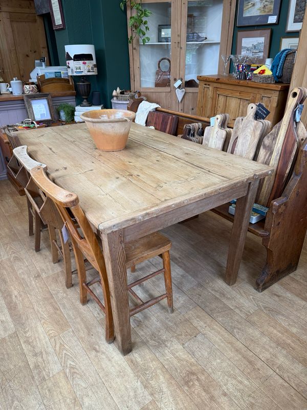 Antique Pine Rustic Kitchen / Dining Table