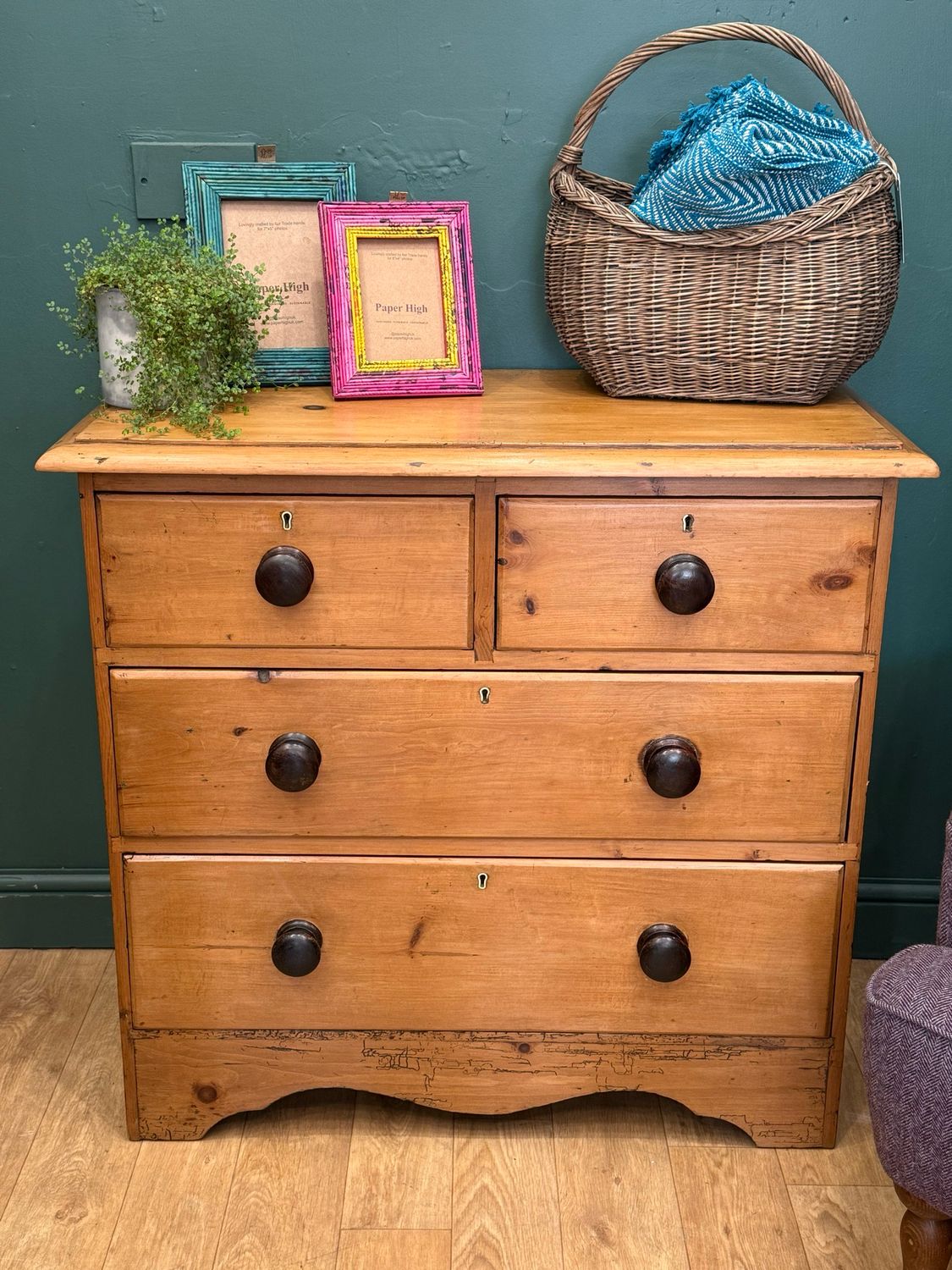 Antique Pine Chest Of Drawers