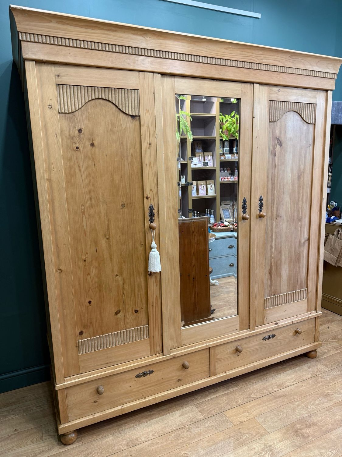 Vintage Pine Knockdown Wardrobe / Armoire