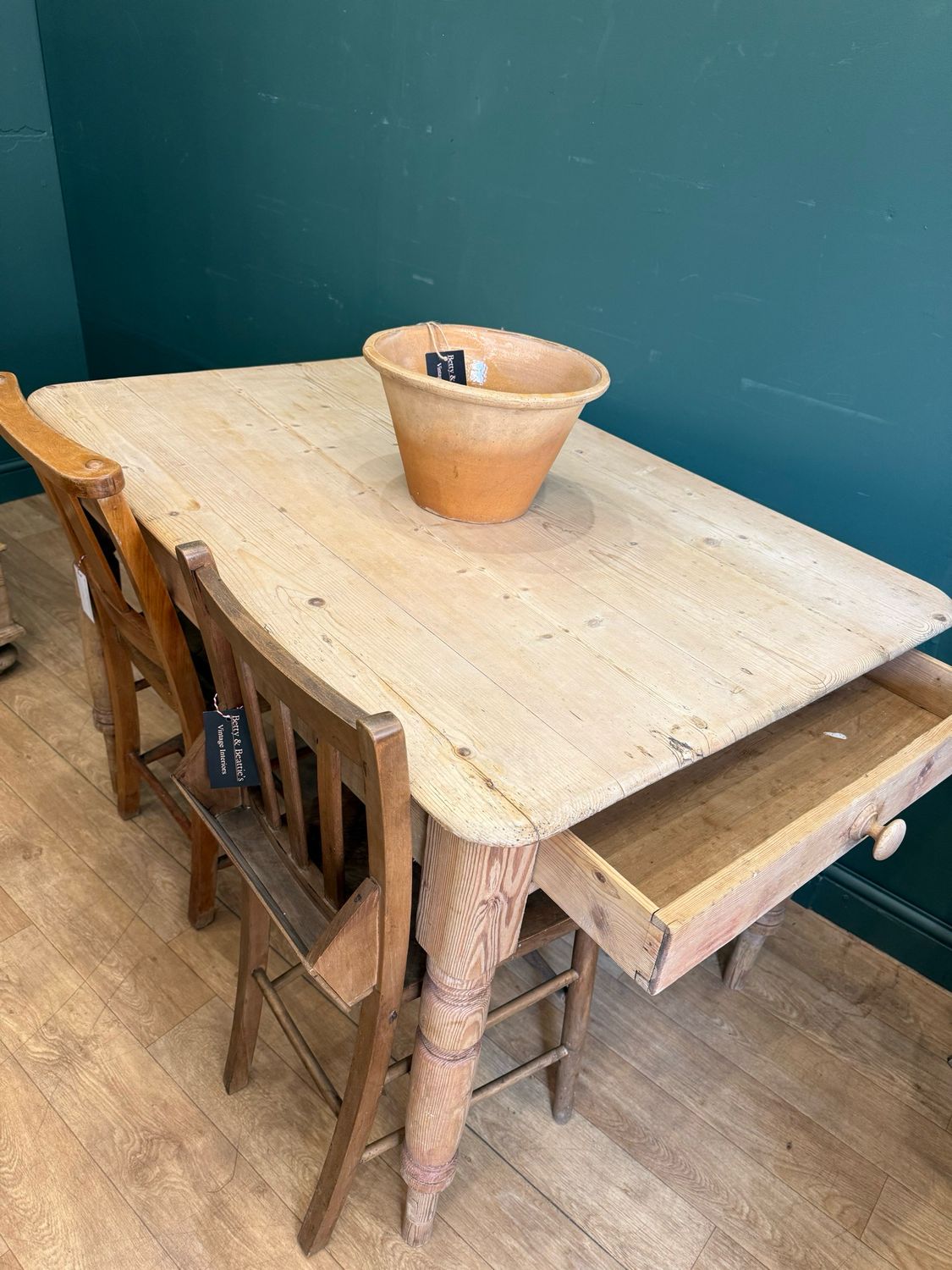 Antique Pine Scrub Top Kitchen / Dining Table