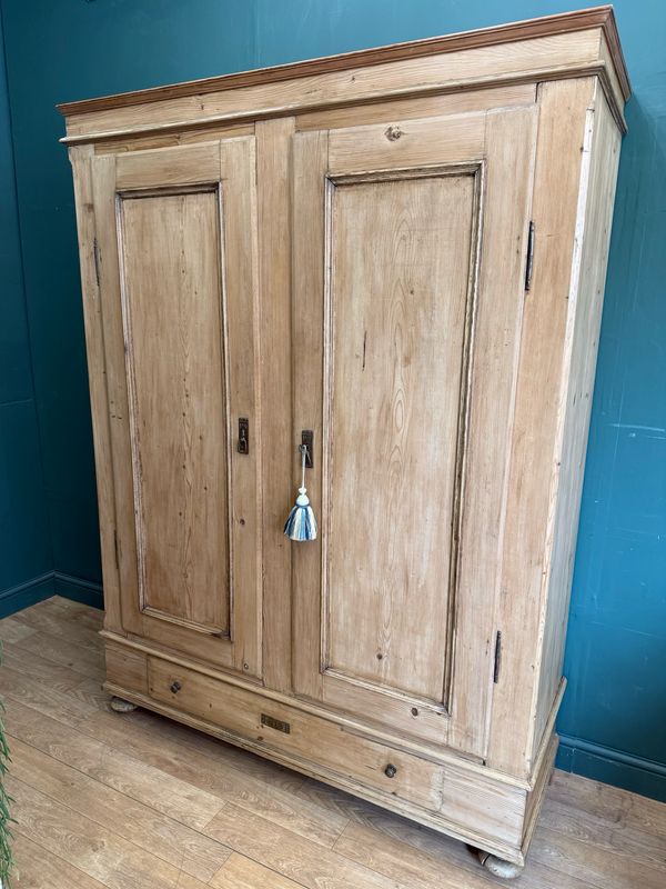 Antique Pine Knockdown Wardrobe / Armoire Antique Pine Knockdown Wardrobe / Armoire