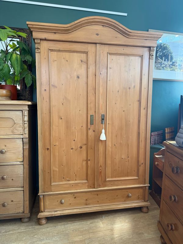 Antique Pine Knockdown Wardrobe / Armoire Antique Pine Knockdown Wardrobe / Armoire