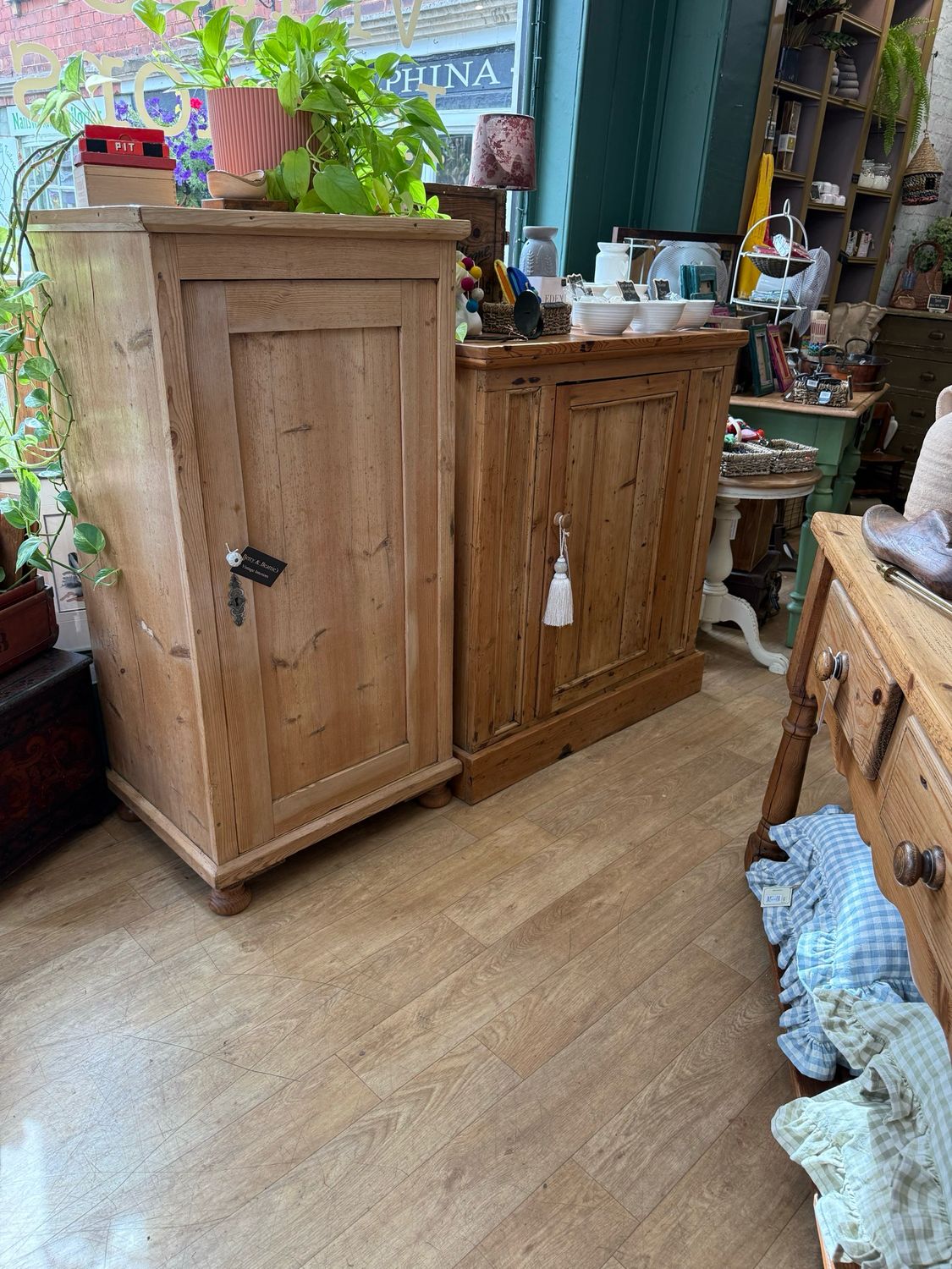 Tall Antique Pine Cupboard / Cabinet