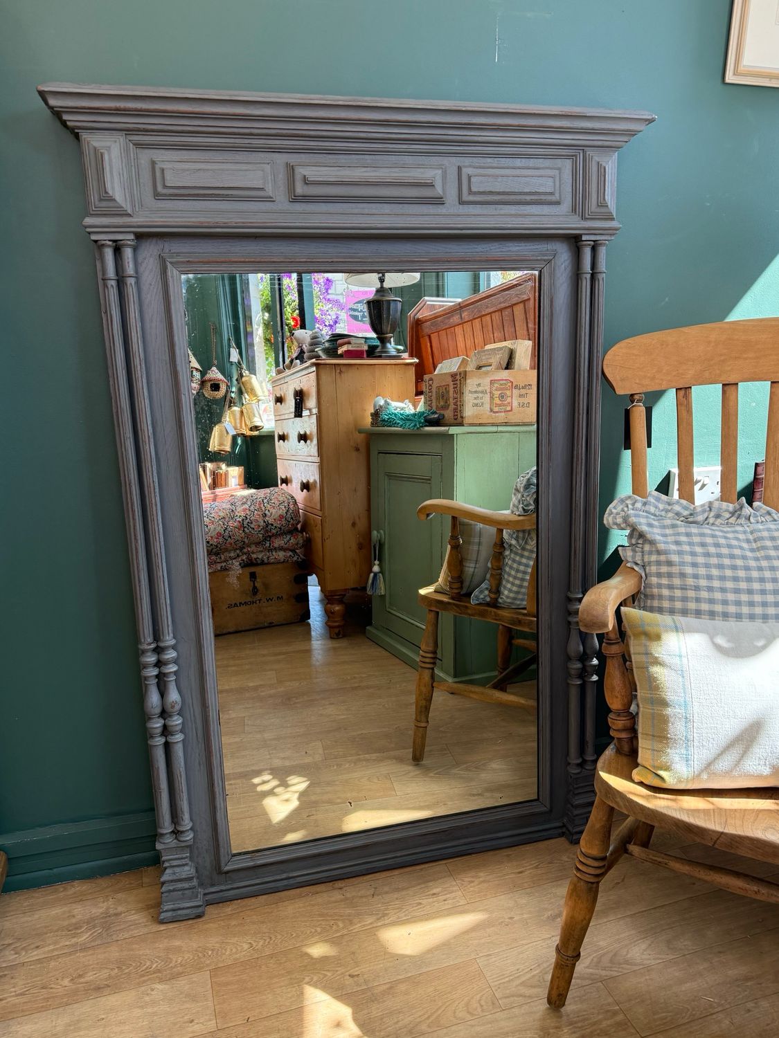 Large Antique Architectural Mirror