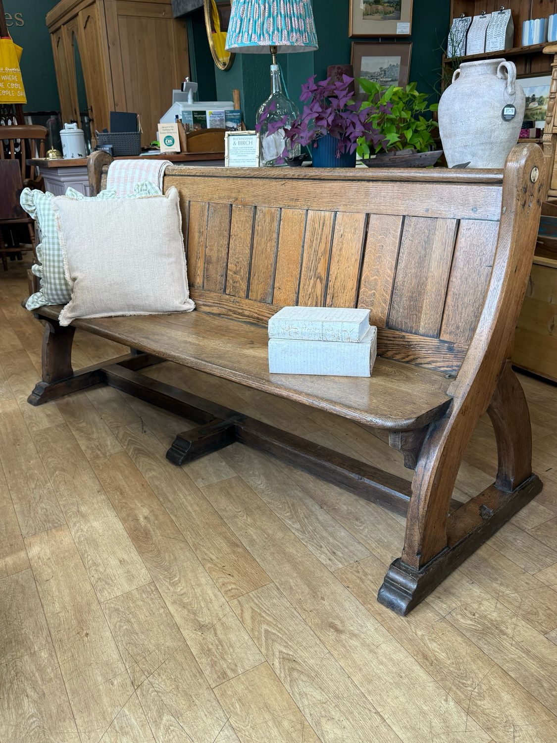 Antique Oak Church Pew / Bench Antique Oak Church Pew / Bench