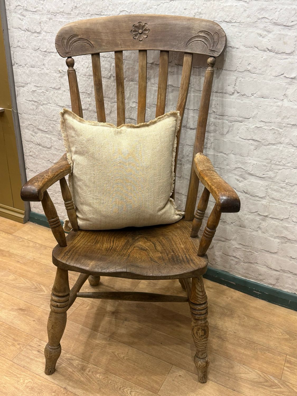 Antique Fireside Windsor Style Armchair