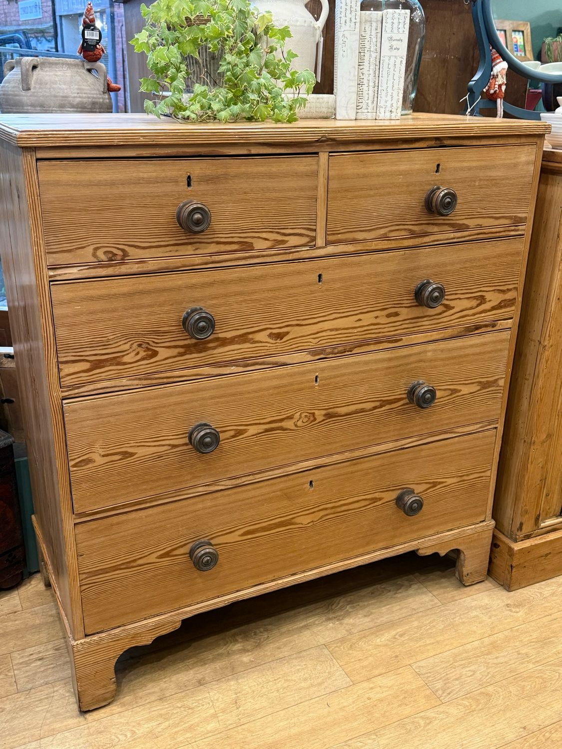 Antique Pitch Pine Chest Of Drawers Antique Pitch Pine Chest Of Drawers