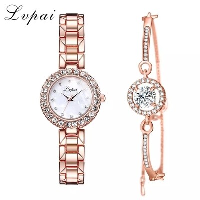 Rosegold Ladies Watch with Bracelet