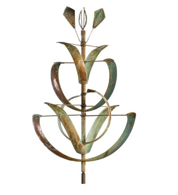 Desert Lily Wind Sculpture Copper